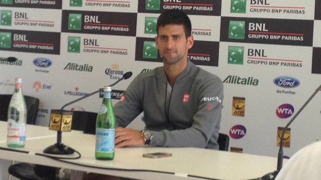 Djokovic conferenza stampa roma