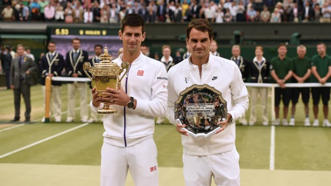 Djokovic Federer premiazione