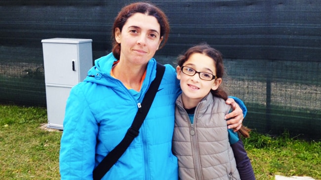 Anna Demirtzi con la madre-coach Elena Charalambous 
