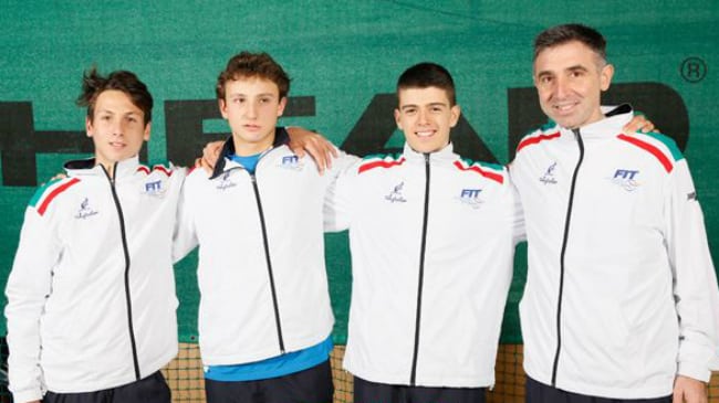 Perin, Bosio e Arnaboldi con il capitano Pescosolido, terzi nella Winter Cup U16