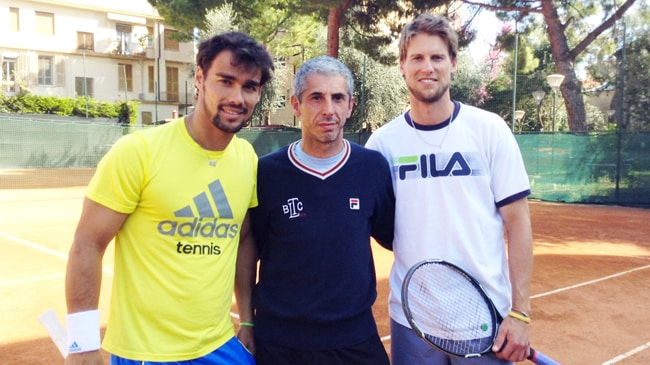 Fognini e Seppi si allenano a Bordighera