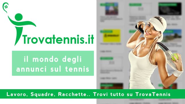 Nasce Trovatennis.it, portale di annunci sul tennis