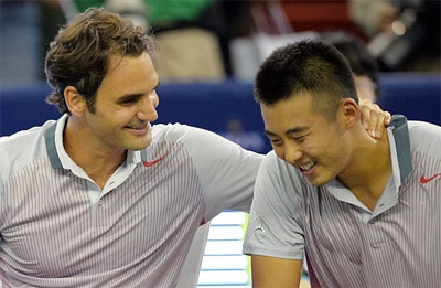 Roger Federer e Zhang Ze