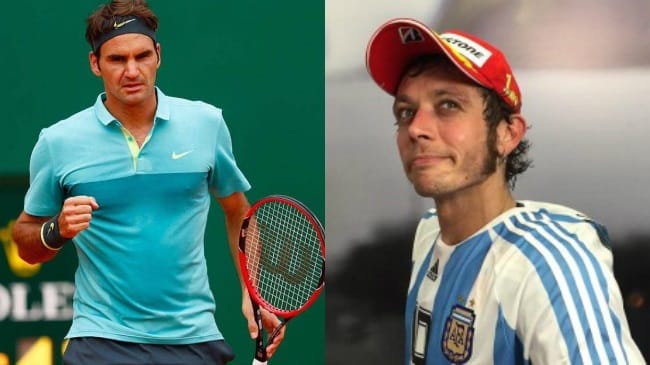 Valentino Rossi e Roger Federer