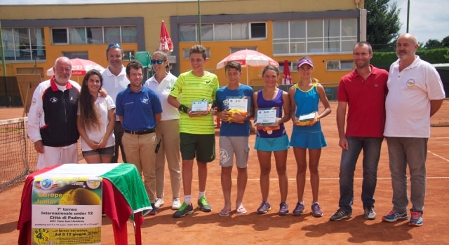 Tennis Europe U12 Padova: Trionfano Luca Nardi e Lisa Pigato