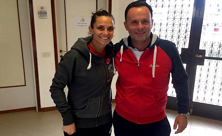 Roberta Vinci si allena allo Junior Milano