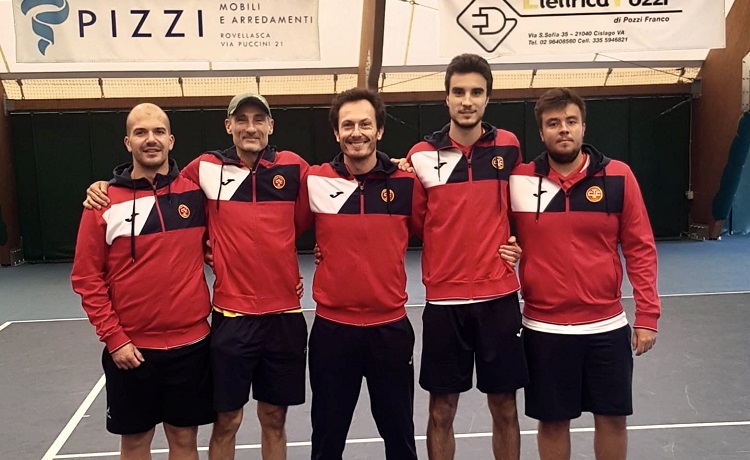 La formazione maschile del Club Tennis Ceriano che disputerà il Campionato di Serie C 2020