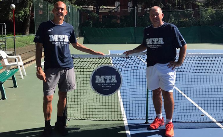Piercarlo Guglielmi (sinistra) e Ugo Pigato, rispettivamente general manager e direttore tecnico della Milano Tennis Academy