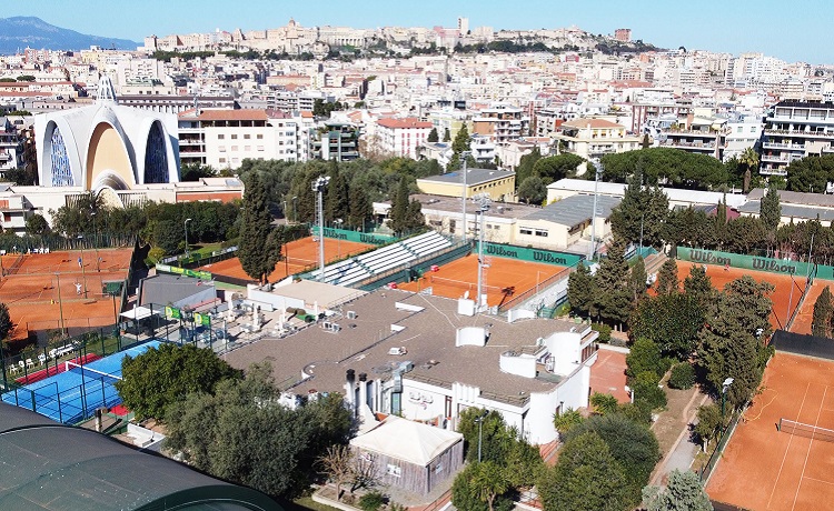 Una veduta aerea del Tennis Club Cagliari