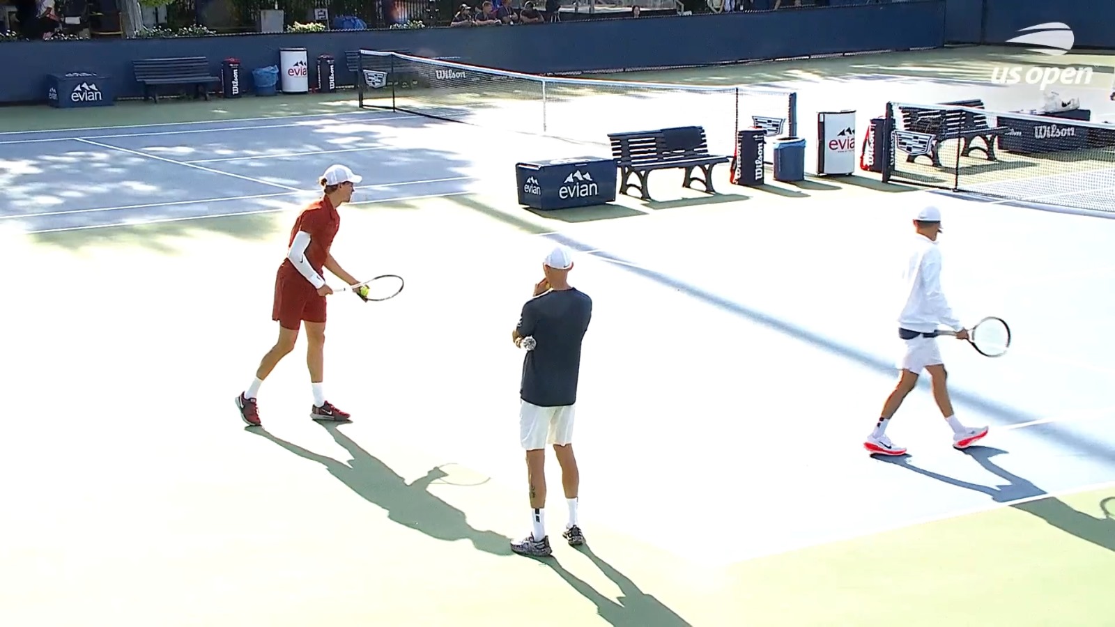 Sinner in campo sul Court P3 degli US Open