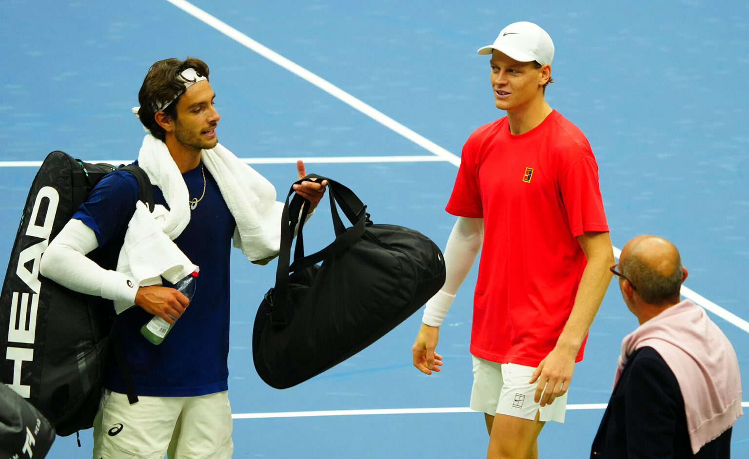 Lorenzo Musetti e Jannik Sinner - Photo by Javier Garcia/Shutterstock
