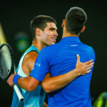 Carlos Alcaraz e Novak Djokovic - PATRICK HAMILTON/Belga/Sipa USA