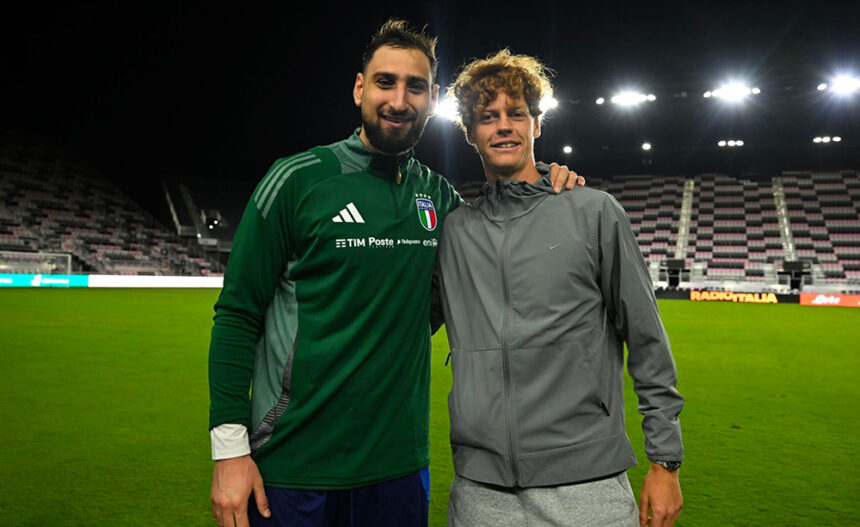 Gianluigi Donnarumma e Jannik Sinner - Foto FIGC