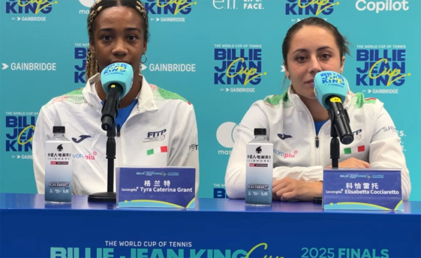 Tyra Grant ed Elisabetta Cocciaretto - Conferenza Stampa Billie Jean King Cup