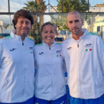 Marcela con gli assistent coach Saverio Palmieri e Filippo Scala - Foto FITP