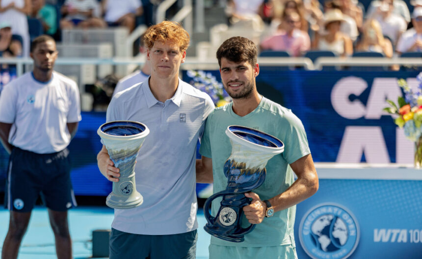 Carlos Alcaraz + Jannik Sinner - Cincinnati 2025 - PSNEWZ_SIPA_IPA