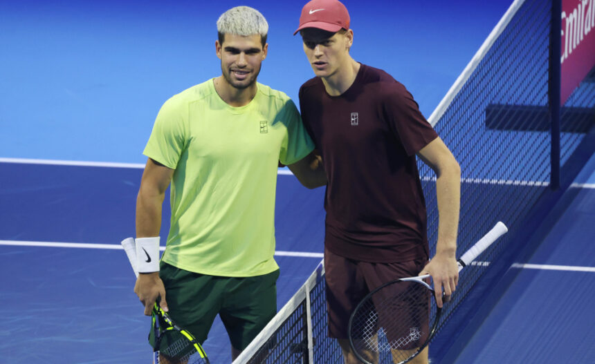 Carlos Alcaraz e Jannik Sinner - Foto Felice Calabrò IPA
