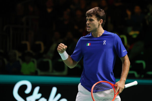 Tennis, DAVIS CUP FINAL 2025, Italy vs Austria, Flavio Cobolli (ITA), Bologna, Italy, November 19, 2025. Foto Felice Calabro'