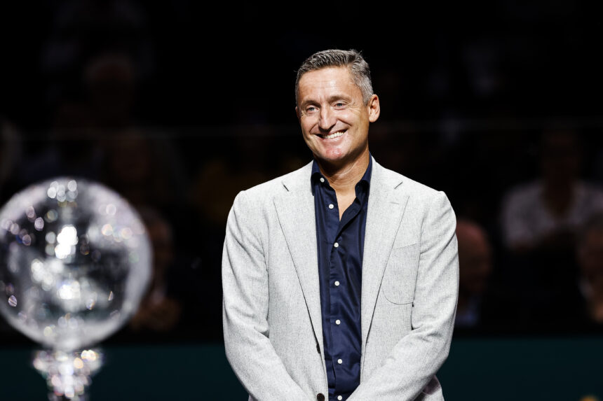 Paris, France - October 31: Andrea Gaudenzi Chairman of the ATP during the Day One of Rolex Paris Masters at Palais Omnisports de Bercy on October 31, 2022 in Paris, France. (Photo by Antonio Borga/Eurasia Sport Images) (Photo by Eurasia Sport Images/Just Pictures/Sipa USA)