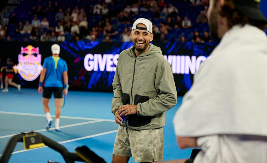 Nick Kyrgios durante il Red Bull Bassline 2026