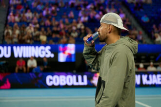 Nick Kyrgios durante il Red Bull Bassline 2026
