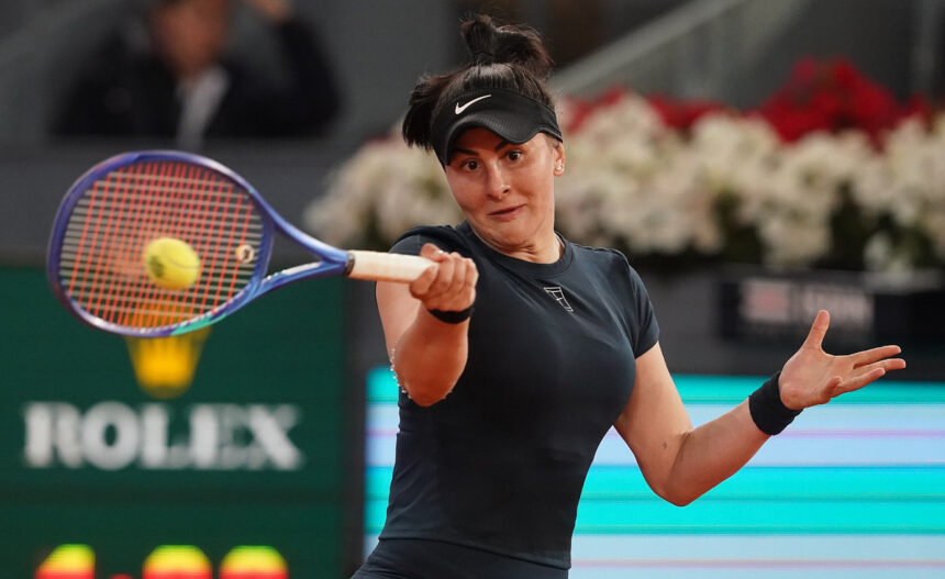 Bianca Andreescu al WTA 1000 di Madrid 2026