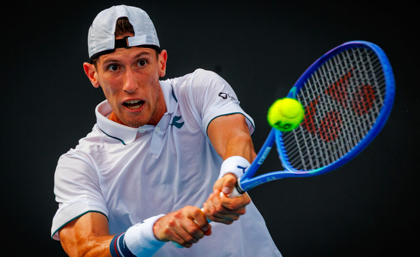 Francesco Maestrelli nell torneo dell'Australian Open 2026