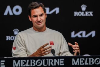 Roger Federer in conferenza stampa a Melbourne