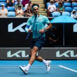 Lorenzo Musetti esulta all'Australian Open 2026