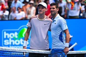 Jannik Sinner e Novak Djokovic a Melbourne nel 2024