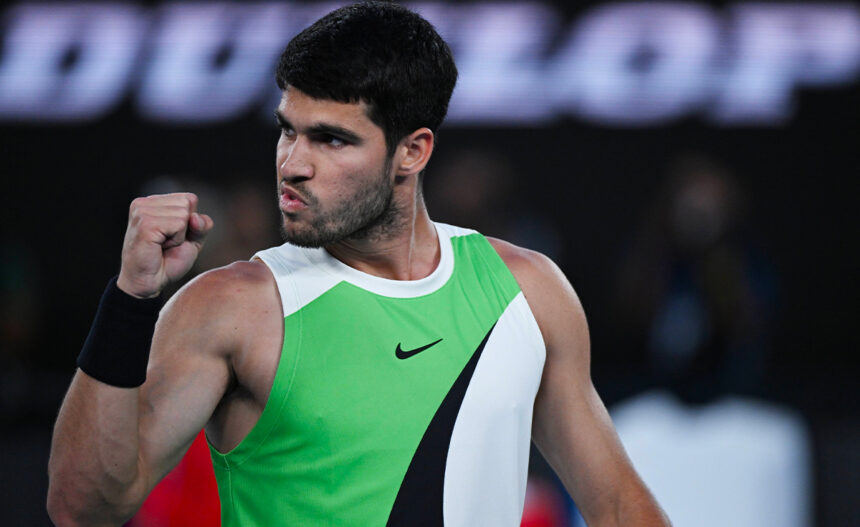 Carlos Alcaraz a Melbourne nel 2026