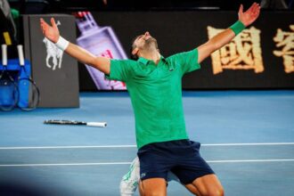 Novak Djokovic all'Australian Open 2026