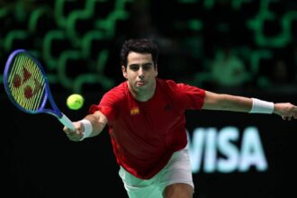 Il tennista spagnolo Jaume Munar alle Finals di Coppa Davis
