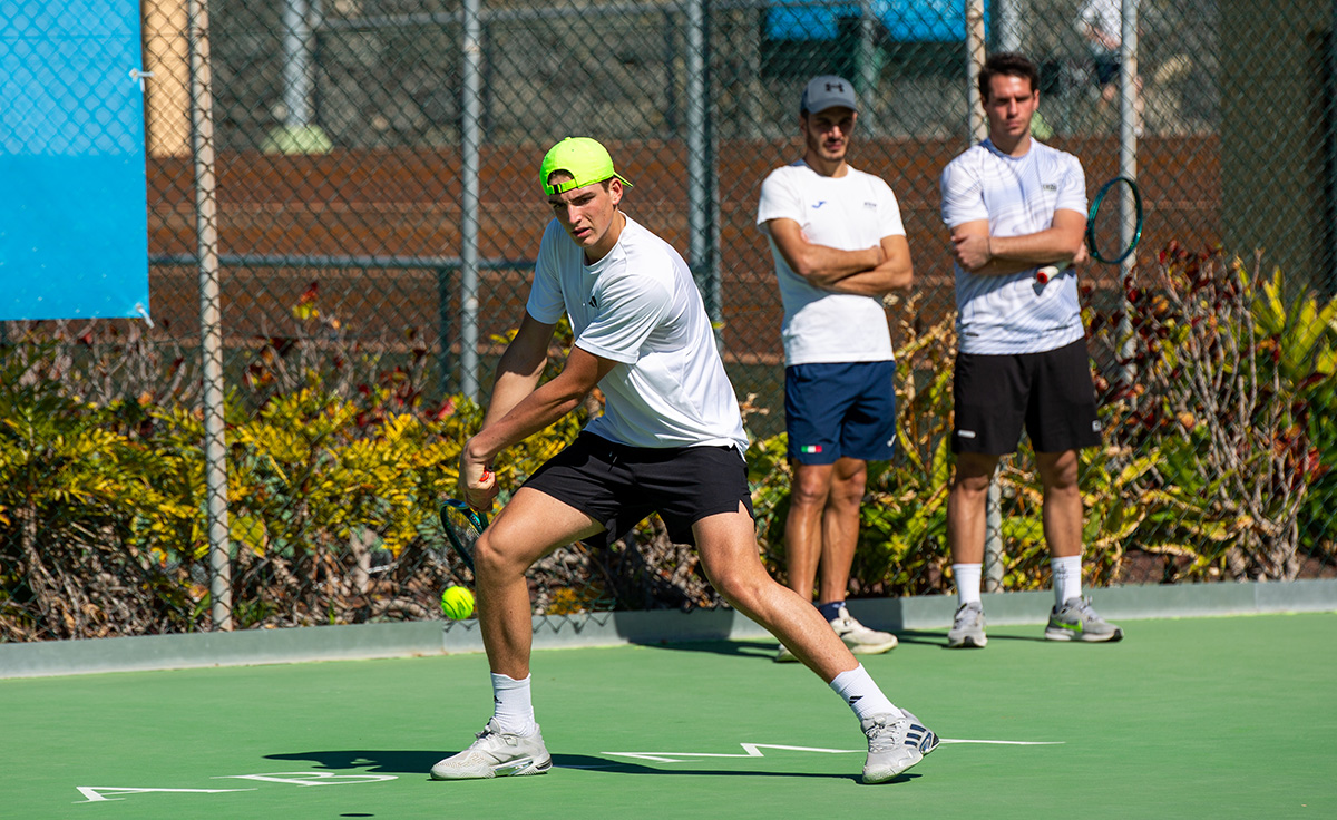 Jacopo Vasamì in allenamento a Tenerife
