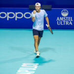 Aleksandar Kovacevic in azione nell'ATP 500 di Acapulco