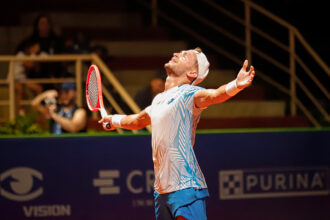 Gianluca Cadenasso dopo la vittoria del Challenger di Asuncion