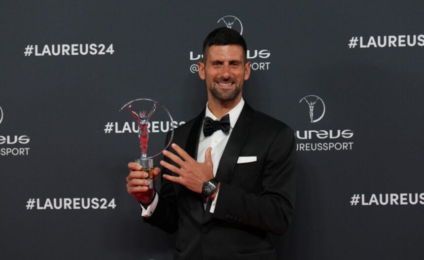 Novak Djokovic ai Laureus Sports Awards 2024