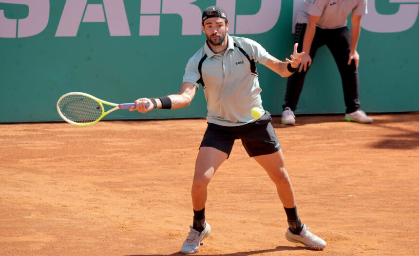 Matteo Berrettini nel torneo di Cagliari 2026
