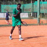 Moise Kouame esulta dopo un punto all'ITF M25 di Pula