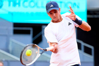 Rafa Jodar colpisce un dritto a Madrid