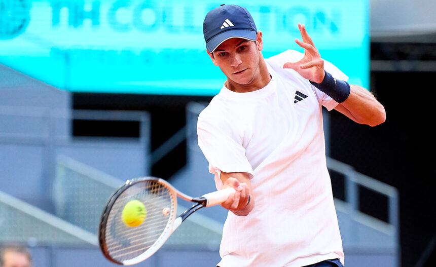 Rafa Jodar colpisce un dritto a Madrid