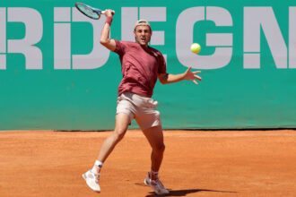 Stefano Travaglia nel torneo di Cagliari 2026