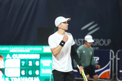 Andrea Guerrieri esulta al Challenger di Napoli