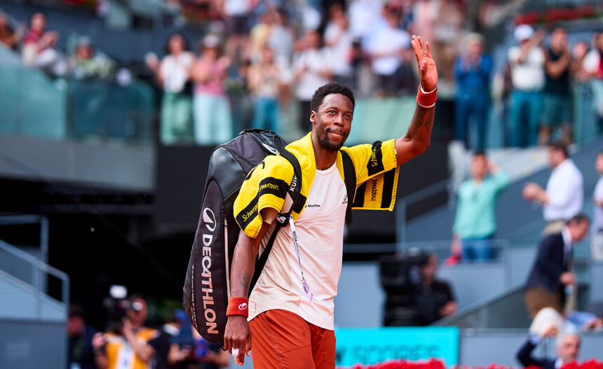 Gael Monfils esce dal campo al Masters 1000 di Madrid