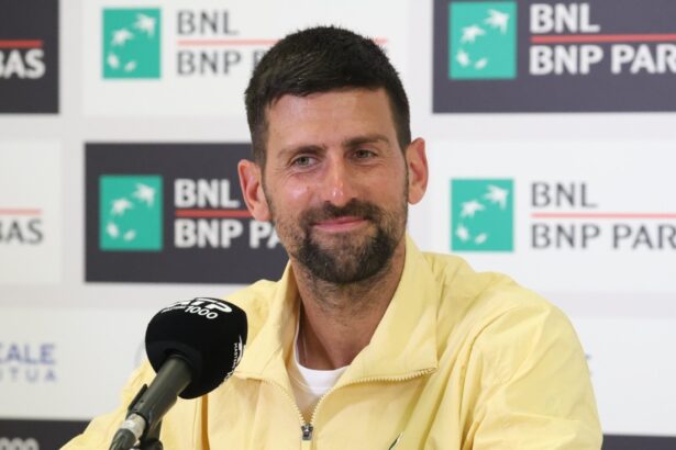 Novak Djokovic in conferenza stampa agli Internazionali d'Italia 2026