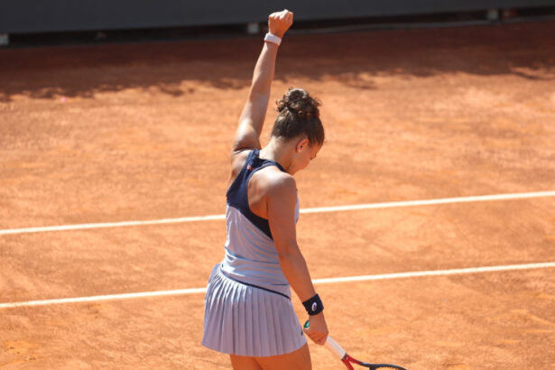 Jasmine Paolini esulta agli Internazionali d'Italia 2026