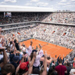 Il Philippe Chatrier al Roland Garros 2025 durante la sessione diurna