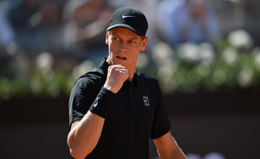 Jannik Sinner agli Internazionali d'Italia 2026