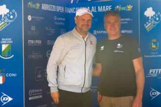 Severin Luthi, coach di Henry Bernet, e Francesco Ugolini, presidente dello Sporting club Francavilla