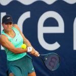 Jessica Bouzas Maneiro con il rovescio al WTA 125 di Parma
